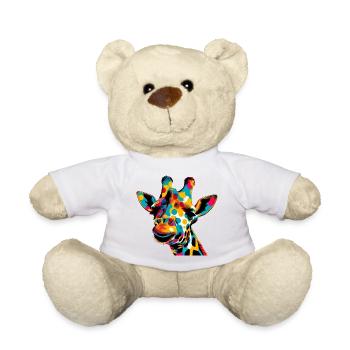 Giraffe Pop Art - Teddy - Weiß - Vorne