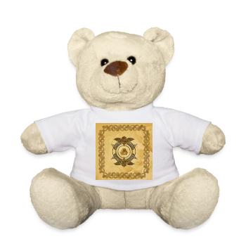 Eleganter keltischer Knoten in goldenen Farben. - Teddy - Weiß - Vorne
