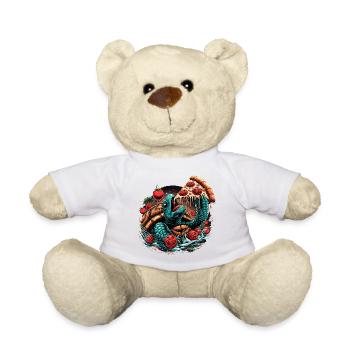 Turtle Pizza Tomato Design - Nounours - blanc - Devant