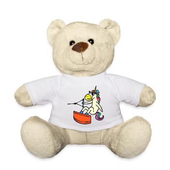 Wakeboard, Cascade, Sports nautiques, Wakesurf, Licorne - Nounours - blanc - Devant