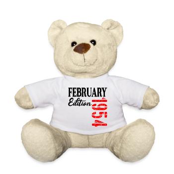 Birthday February 1954 Edition - 73rd anniversary - Teddy Bear - white - Front
