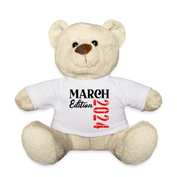 3rd Birthday March 2024 - Baby - Teddy Bear - white - Front