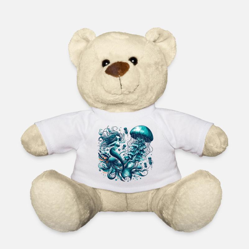 Sirène sirène méduse méduse cadeau - Nounours - blanc