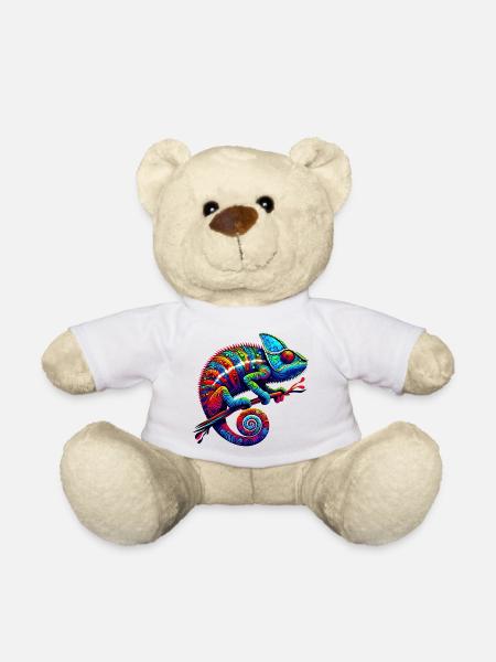 Caméléon - Nounours - blanc