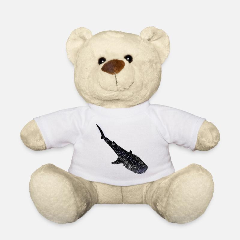 Whale Shark Glowing Silhouette - Teddy Bear - white