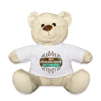 GLÜCKWUNSCH FÜHRERSCHEIN BESTANDEN - Teddy - Weiß - Vorne