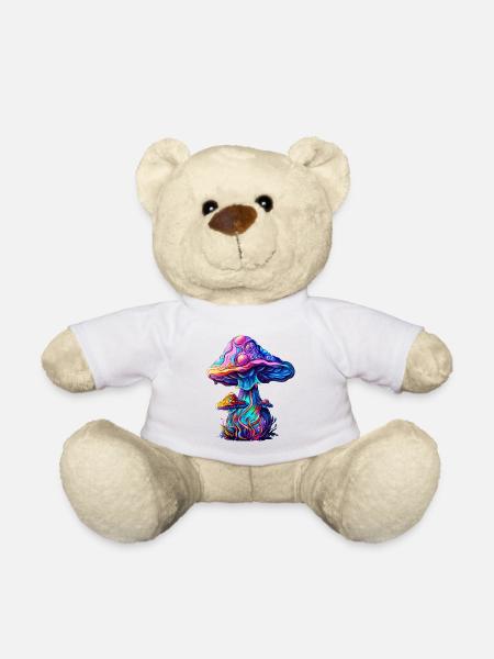 Psytrance Mushroom - Teddy - Weiß