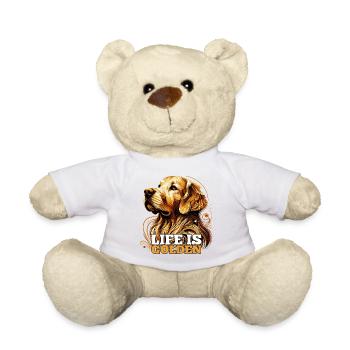 Das Leben ist Golden Retriever Hund Geschenk - Teddy - Weiß - Vorne