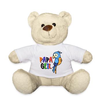 Jungle, Zoo, Saying, Zoo Animals, Africa, Parrot - Teddy Bear - white - Front