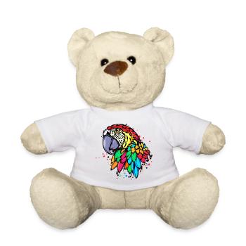 Bird, Parrot, Zoo, Animal, Animal Lover, Pet - Teddy Bear - white - Front