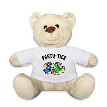 Tier Papagei Statement Zoo Dschungel Vögel - Teddy - Weiß - Vorne