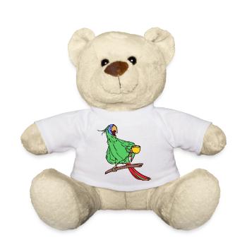 Animal, Parrot, Animal Lover, Pet, Bird - Teddy Bear - white - Front