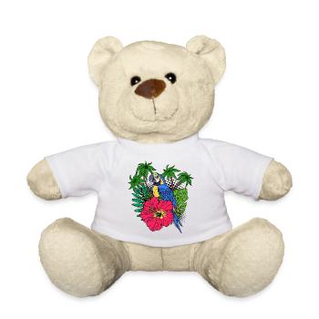 Bird Lover, Parrot, Animal Lover, Pet, Zoo - Teddy Bear - white - Front
