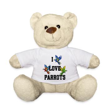 Parrot, Zoo Animals, Jungle, Birds, Statement Africa - Teddy Bear - white - Front