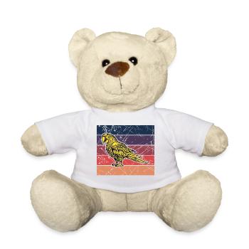 Pet, Tropical, Jungle, Bird, Animal, Parrot, Zoo - Teddy Bear - white - Front