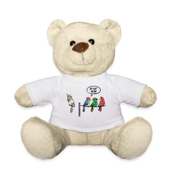 Zootiere Statement Papagei Vogelliebhaber Vögel - Teddy - Weiß - Vorne