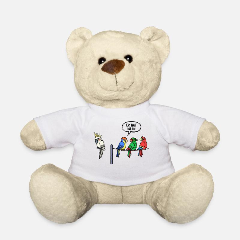 Zootiere Statement Papagei Vogelliebhaber Vögel - Teddy - Weiß