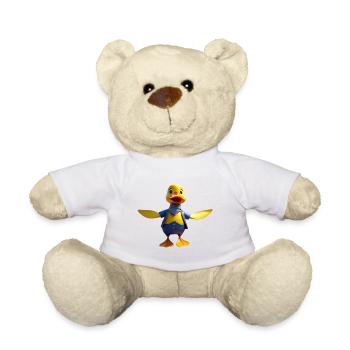 Schicke Ente im Schal - Teddy - Weiß - Vorne