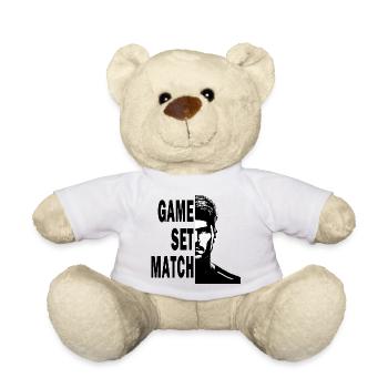 Game Set Match Tennis Portrait Design - Teddy - Weiß - Vorne