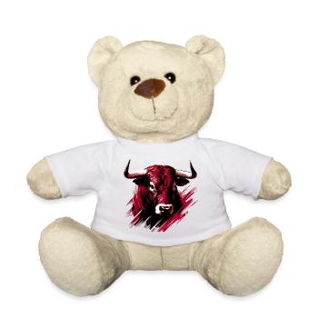 Bull - Teddy Bear - white - Front