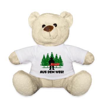 Scie bois déclaration foresterie bûcheron boiseries - Nounours - blanc - Devant