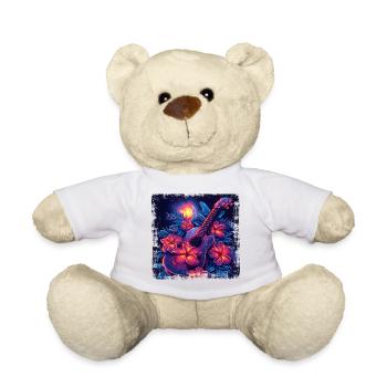 Guitar 80s Look - Teddy Bear - white - Front