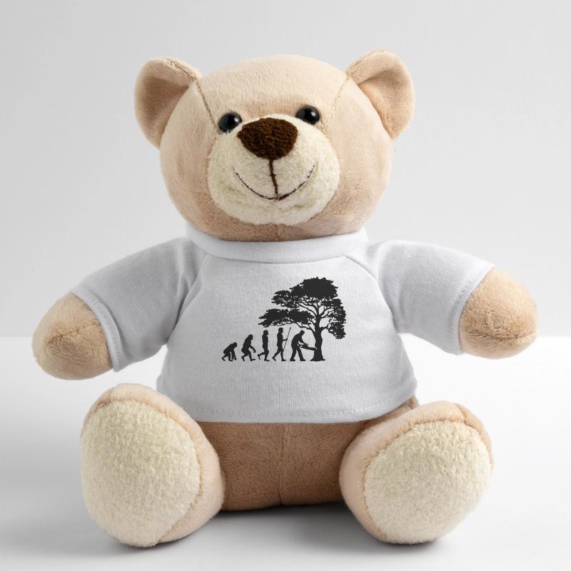 Lumberjack Tree Evolution Saw Sawdust Teddy Bear
