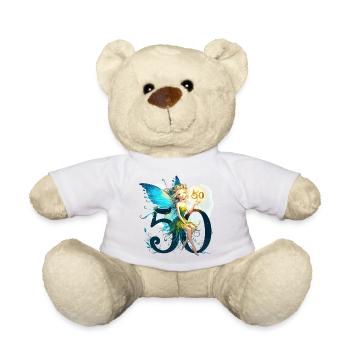 50 Jahre Fee Elfe süß Geburtstag Geschenk - Teddy - Weiß - Vorne