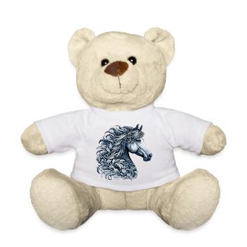 Cheval - Nounours - blanc - Devant