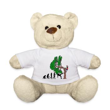 Tree Evolution Wood Lumberjack Lumberjack Forest - Teddy Bear - white - Front