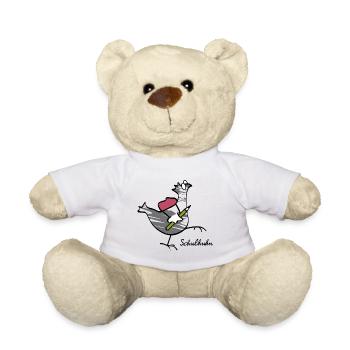 RIKELS First Year School Chicken for the School Cone - Teddy Bear - white - Front