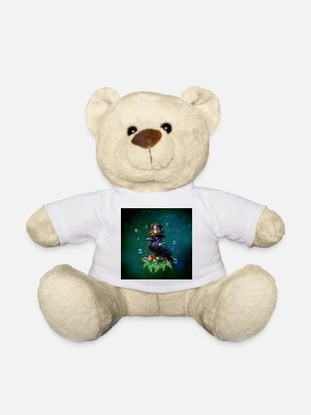 Fantastique corbeau steampunk - Nounours - blanc