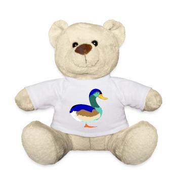 Joli Canard colvert coloré - Nounours - blanc - Devant
