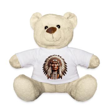 Amerikanisch Indianer Amerikanische Rote Haut - Teddy - Weiß - Vorne