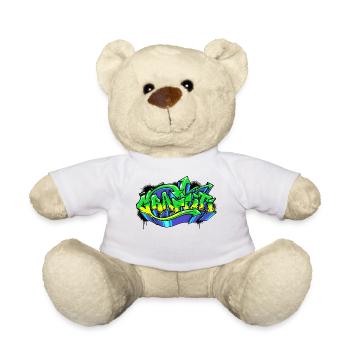 Graffiti Art Street Art Drawing Illustration - Teddy Bear - white - Front
