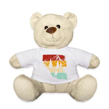 Sunset Forest Trek Retro - Teddy Bear - white - Front