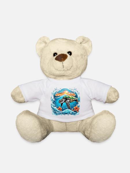 Sonnenuntergang schildkröte am Meer - Teddy - Weiß