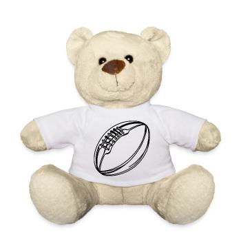 Rugby Ball - Teddy - Weiß - Vorne