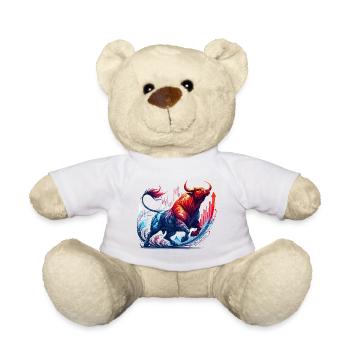 Finance Actions Taureau Taureau Wall Street Cadeau - Nounours - blanc - Devant