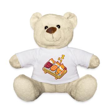 Shiba Inu Hund Sushi Japan Akita I Geschenk - Teddy - Weiß - Vorne