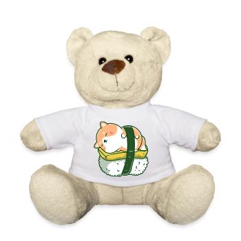 Shiba Inu Hund Sushi Japan Akita I Geschenk - Teddy - Weiß - Vorne