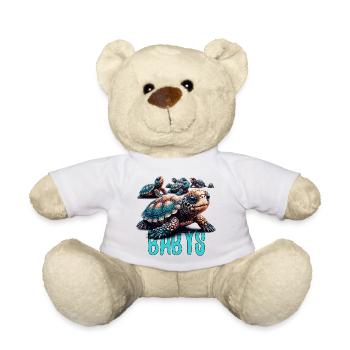 Tortoise Turtles Babies Gift - Teddy Bear - white - Front