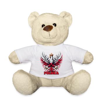 Polen Polska polnisch Flagge Fahne Geschenk - Teddy - Weiß - Vorne