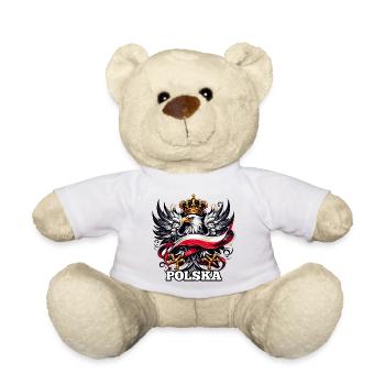 Polen Polska polnisch Flagge Fahne Geschenk - Teddy - Weiß - Vorne