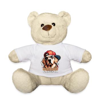 Golden Gangsta Cooler Golden Retriever cadeau - Nounours - blanc - Devant