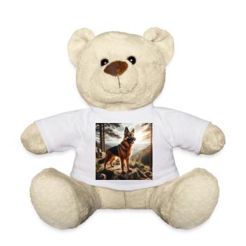 Deutscher Schäferhund Kunst - Teddy - Weiß - Vorne