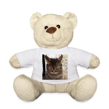 Grantiger Kater Böse Katze Angry Cat Airplane Ears - Teddy - Weiß - Vorne