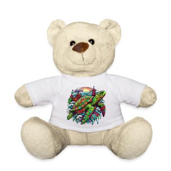 Japanische Schildkröte Japan Manga Comic - Teddy - Weiß - Vorne