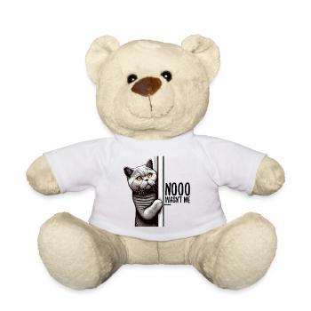 Non, je n’étais pas BKH Blue Cat cadeau - Nounours - blanc - Devant