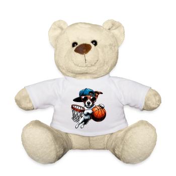Jack Russell Basketball Sunglasses Cap Design - Teddy Bear - white - Front